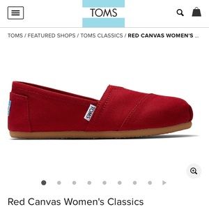 TOMS Red Canvas Women’s Classic